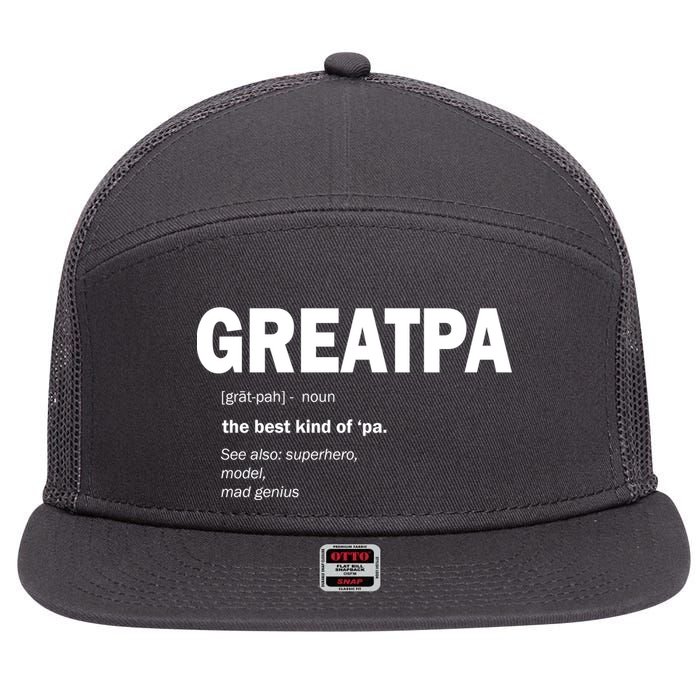 Greatpa The Best Kind Of Pa 7 Panel Mesh Trucker Snapback Hat