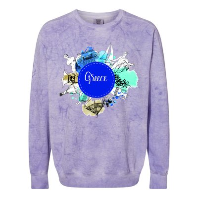 Greece Colorblast Crewneck Sweatshirt