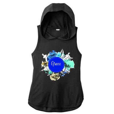 Greece Ladies PosiCharge Tri-Blend Wicking Draft Hoodie Tank