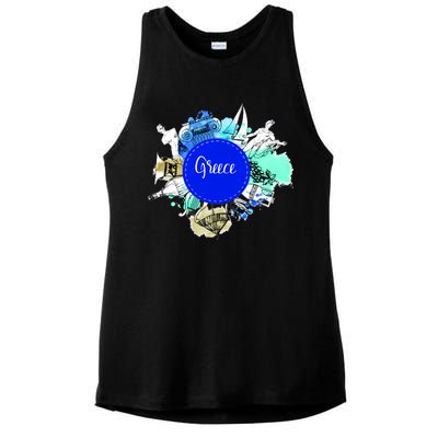 Greece Ladies PosiCharge Tri-Blend Wicking Tank