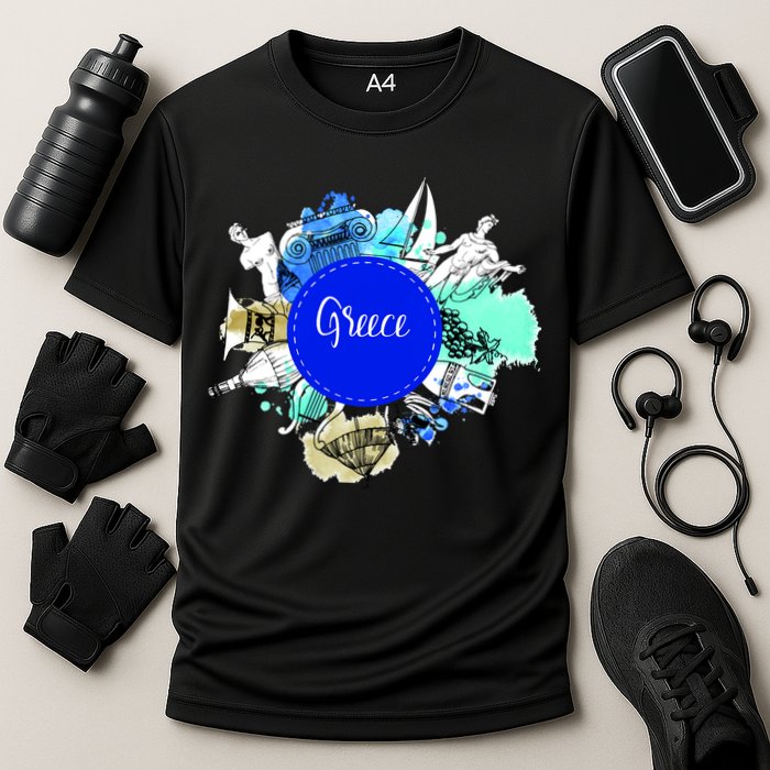 Greece Cooling Performance Crew T-Shirt