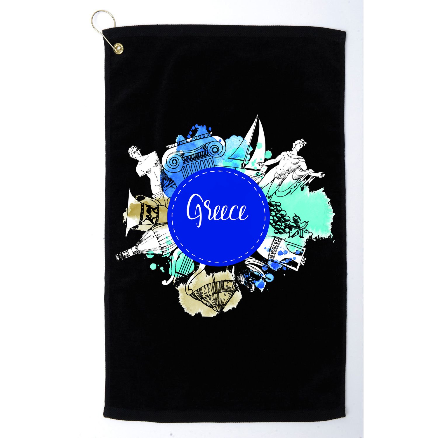 Greece Golf Towel