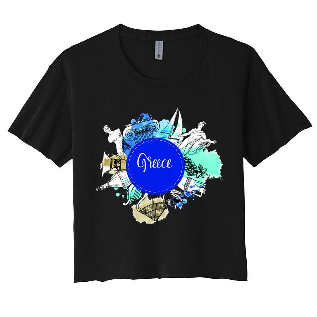 Greece Crop Top