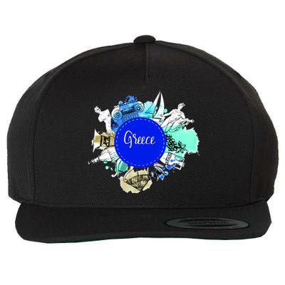 Greece Wool Snapback Cap