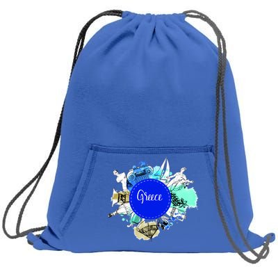 Greece Sweatshirt Cinch Pack Bag