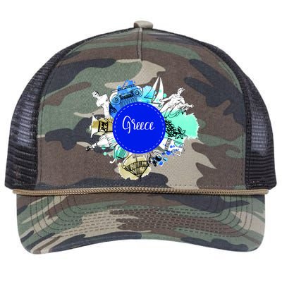 Greece Retro Rope Trucker Hat Cap