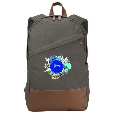 Greece Cotton Canvas Backpack