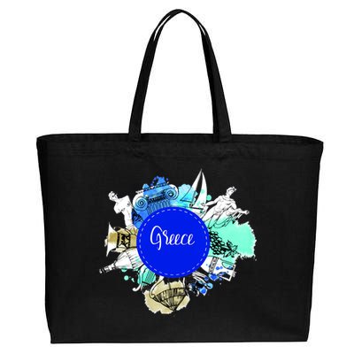 Greece Cotton Canvas Jumbo Tote