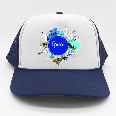 Greece Trucker Hat