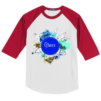 Greece Kids Colorblock Raglan Jersey