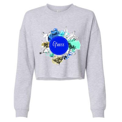 Greece Cropped Pullover Crew