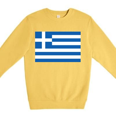 Greece Flag Premium Crewneck Sweatshirt