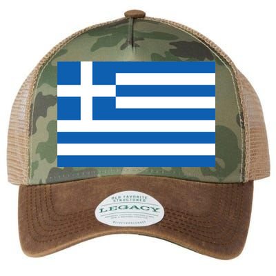 Greece Flag Legacy Tie Dye Trucker Hat