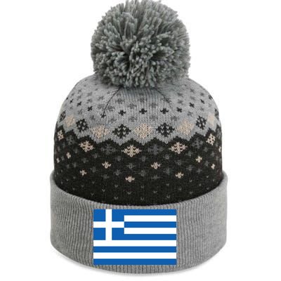 Greece Flag The Baniff Cuffed Pom Beanie