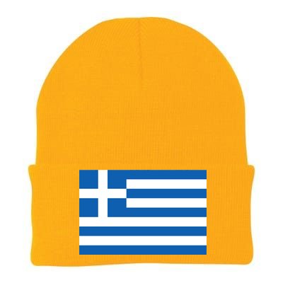 Greece Flag Knit Cap Winter Beanie