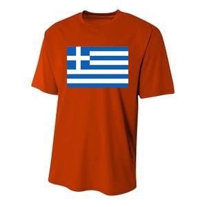 Greece Flag Youth Performance Sprint T-Shirt