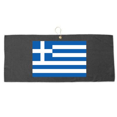 Greece Flag Large Microfiber Waffle Golf Towel