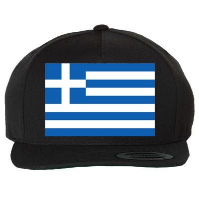 Greece Flag Wool Snapback Cap