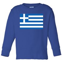 Greece Flag Toddler Long Sleeve Shirt