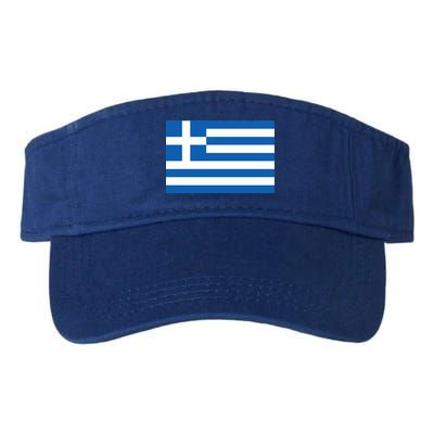 Greece Flag Valucap Bio-Washed Visor