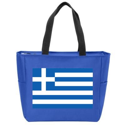 Greece Flag Zip Tote Bag