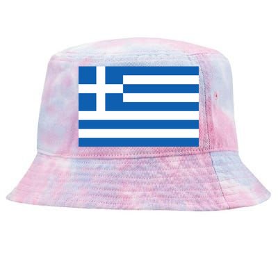 Greece Flag Tie-Dyed Bucket Hat