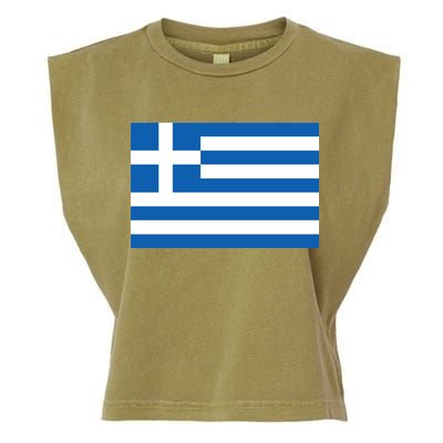 Greece Flag Garment-Dyed Women's Muscle Tee