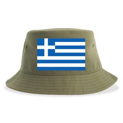 Greece Flag Sustainable Bucket Hat