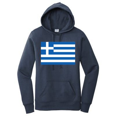 Greece Flag Women's Pullover Hoodie