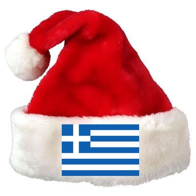 Greece Flag Premium Christmas Santa Hat