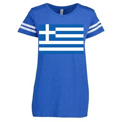 Greece Flag Enza Ladies Jersey Football T-Shirt