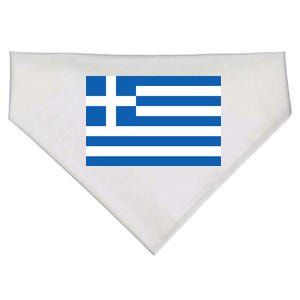 Greece Flag USA-Made Doggie Bandana