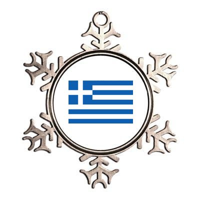 Greece Flag Metallic Star Ornament