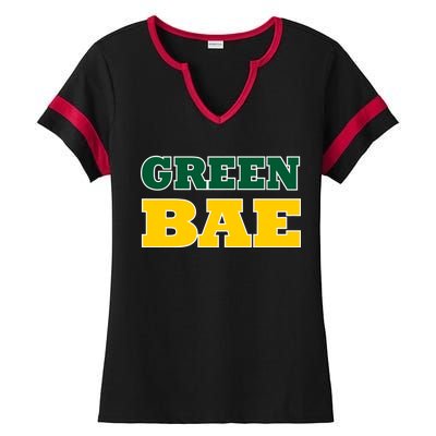 Green Bae Green Bay, Wisconsin Ladies Halftime Notch Neck Tee