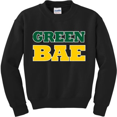 Green Bae Green Bay, Wisconsin Kids Sweatshirt