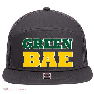 Green Bae Green Bay, Wisconsin 7 Panel Mesh Trucker Snapback Hat