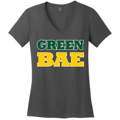 Green Bae Green Bay, Wisconsin Women's V-Neck T-Shirt