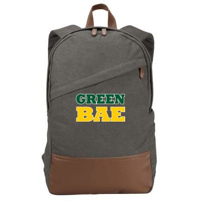 Green Bae Green Bay, Wisconsin Cotton Canvas Backpack