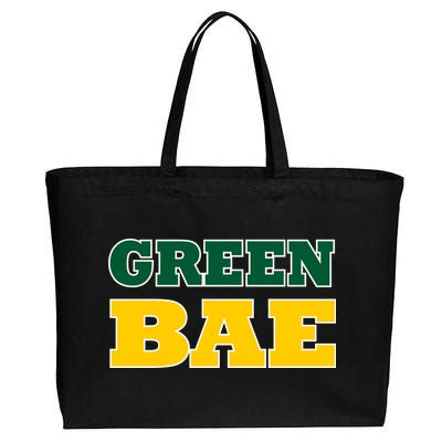 Green Bae Green Bay, Wisconsin Cotton Canvas Jumbo Tote