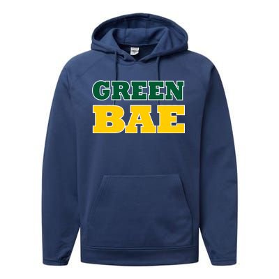 Green Bae Green Bay, Wisconsin Performance Fleece Hoodie