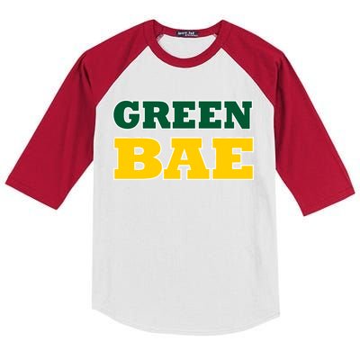 Green Bae Green Bay, Wisconsin Kids Colorblock Raglan Jersey