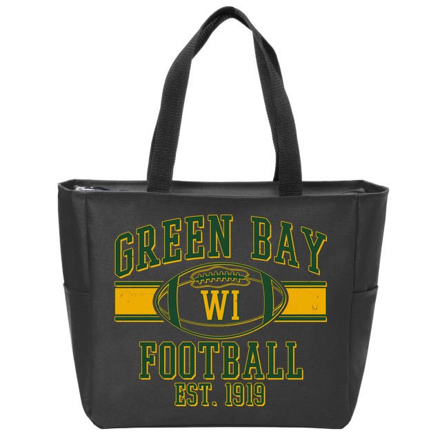 Green Bay Football EST 1919 Zip Tote Bag
