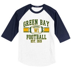 Green Bay Football EST 1919 Baseball Sleeve Shirt