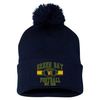 Green Bay Football EST 1919 Pom Pom 12in Knit Beanie