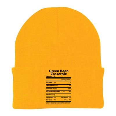 Green Bean Casserole Nutritional Facts Funny Thanksgiving Knit Cap Winter Beanie