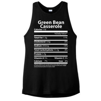 Green Bean Casserole Nutritional Facts Funny Thanksgiving Ladies PosiCharge Tri-Blend Wicking Tank