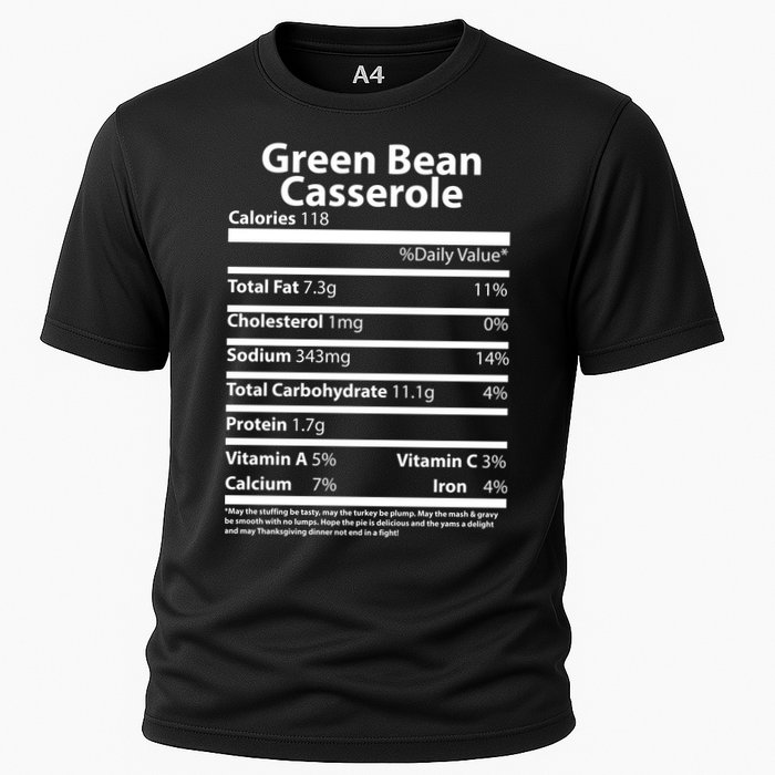 Green Bean Casserole Nutritional Facts Funny Thanksgiving Cooling Performance Crew T-Shirt