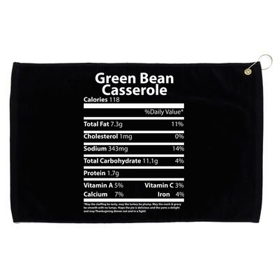 Green Bean Casserole Nutritional Facts Funny Thanksgiving Grommeted Golf Towel