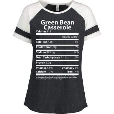 Green Bean Casserole Nutritional Facts Funny Thanksgiving Enza Ladies Jersey Colorblock Tee