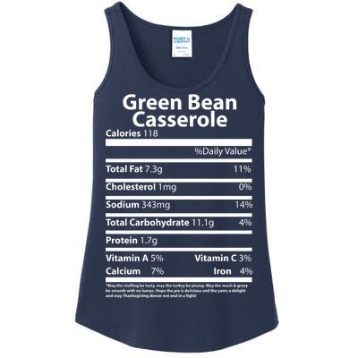 Green Bean Casserole Nutritional Facts Funny Thanksgiving Ladies Essential Tank